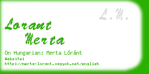 lorant merta business card