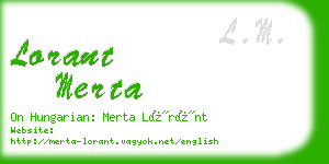lorant merta business card